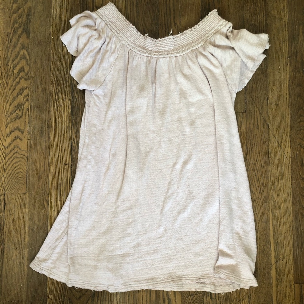 Dusty Pink Off the Shoulder Dress